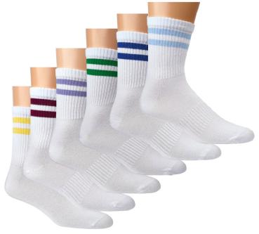 4 Paar TippTexx 24 Bambus Crew Socks in Trend Farben